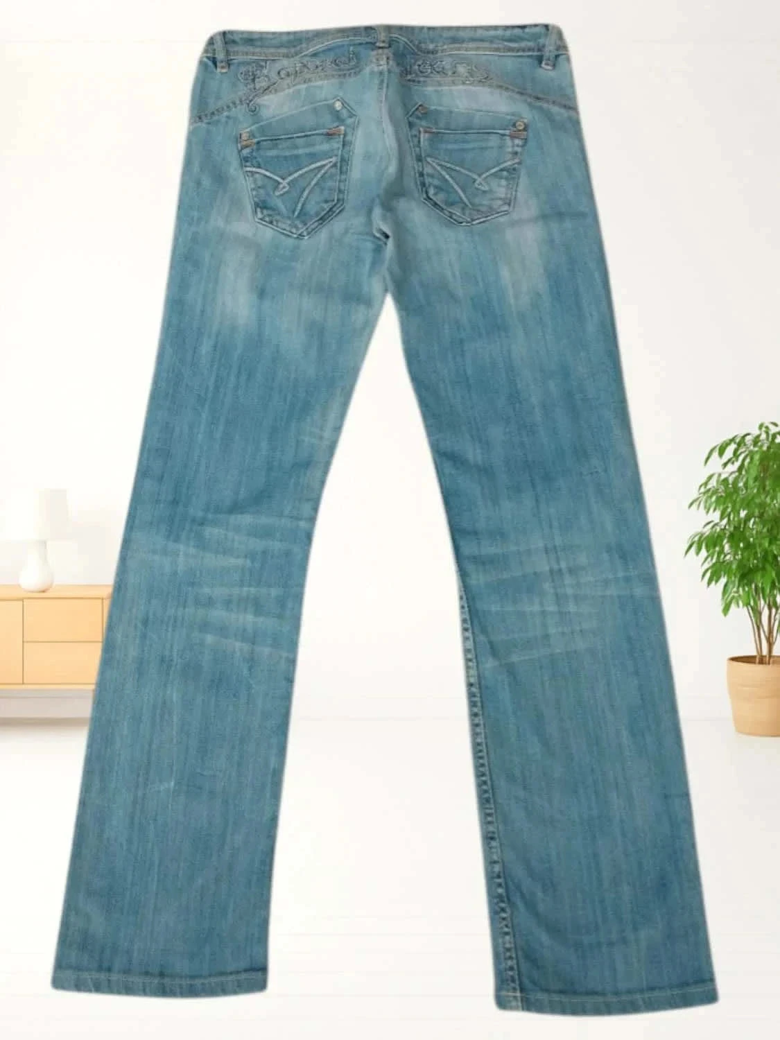 Vintage y2k Kaporal 5-jean - rechte pasvorm - lage taille - rekbaar - lichtblauw - – photo 10